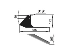 Лапа-бритва КРН левая РЗЗ.00.220-01 (165мм)