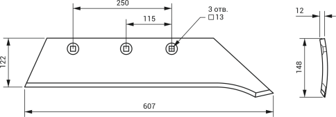 Лемех ПНЧС 01.700 Алмаз Premium (65Г) фото 2