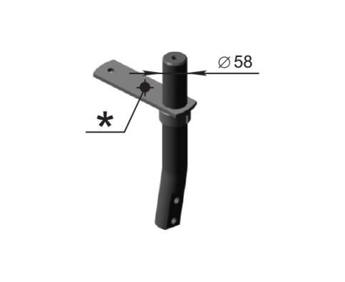 Стойка поворота режущего узла (58 мм) левая 4х4.01.022.00.000-01 фото 1