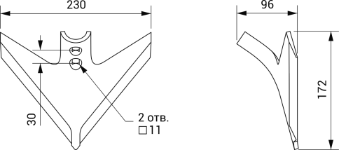 Лапа "КПМ" (47.1040.001) S=6мм, L=230мм М фото 2