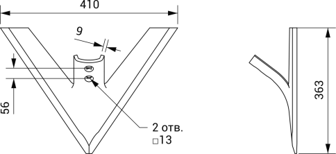 Лапа (410 мм) РЗЗ.043.03.110 фото 2