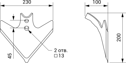 Лапа РЗЗ.1599.6СА S=6мм, L=230мм М фото 2