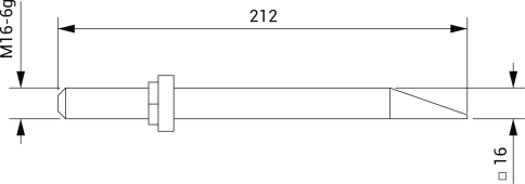 Зуб бороны БЗТ1.0.00.005 М16  (212мм) фото 2