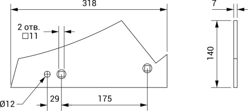 Грудь отвала РЗЗ ПЛЕ.01.401 фото 2