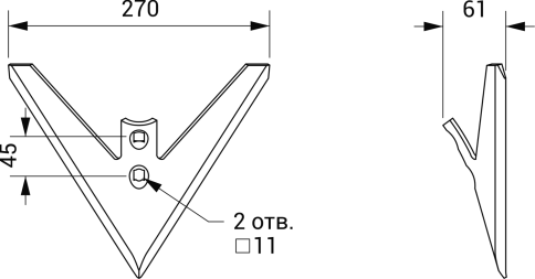 Лапа (270 мм) РЗЗ.00.130 фото 2