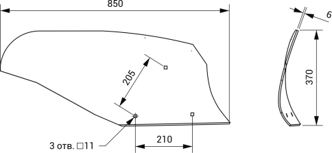 Отвал РЗЗ.П.401-А фото 2