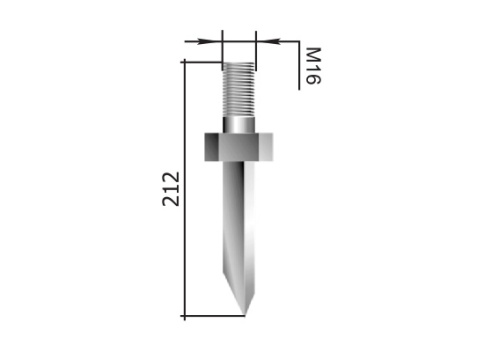 Зуб бороны БЗТ1.0.00.005 М16  (212мм) фото 3