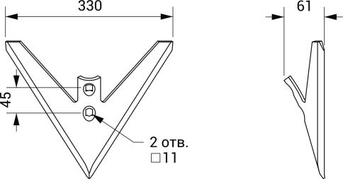 Лапа КПС-4 (330 мм) фото 2